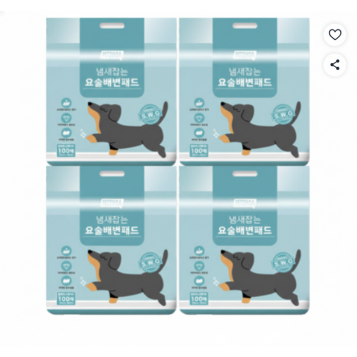 페츠모아 요술 배변패드 울트라 100매X4팩, 총 400매