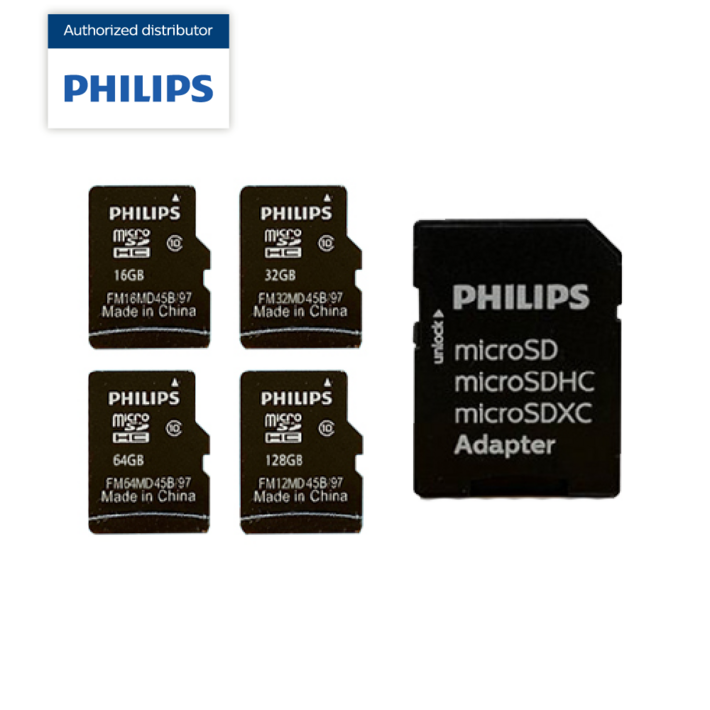 필립스 micro SD카드 Class 10 어답터, 32GB, 1개