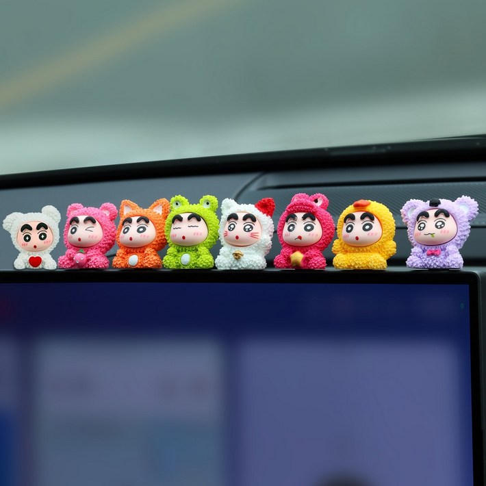 OFFCURVE 감성 파스텔 캐릭터 데코 소품, 1세트, 8개별