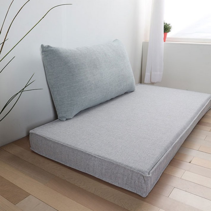 조브라운 패브릭 소파 푹신한 좌식 소파 매트, 모카