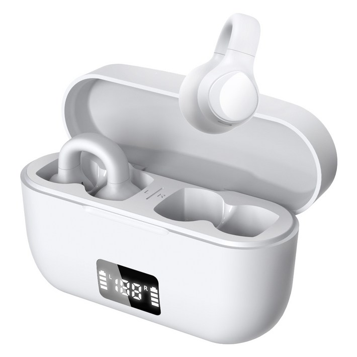 아이리버 ITWC1 오픈핏 무통증 무선 이어폰 귀걸이 이어커프 블루투스 5.3 유투브 운동 귀찌이어폰  C타입 충전 버튼식 효도이어폰 신제품 디지털 자동페어링  블루투스이어폰