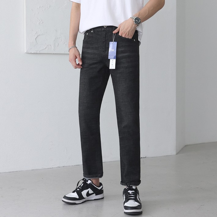 세미 테이퍼드 일자 스판 워싱 진 청바지 팬츠5color