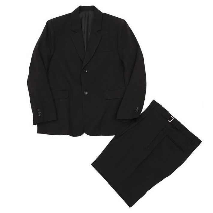 [제이웰] 남자 봄 여름 린넨 오버핏 수트 정장셋업 자켓 세미와이드슬랙스 세트