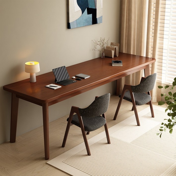 에코 소라노 엔틱 책상 다용도 테이블 플레인 원목책상