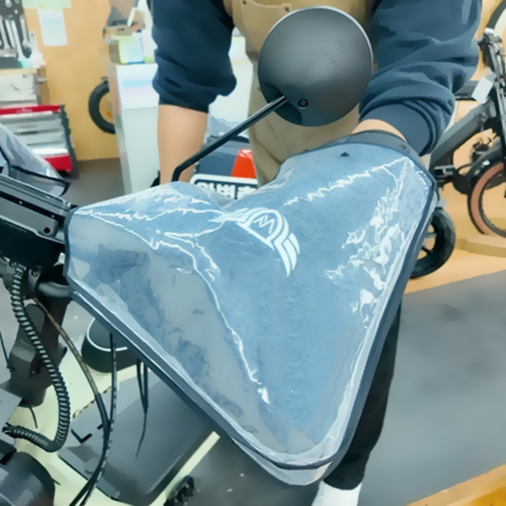 킥플 오토바이 스쿠터 자전거 핸들 커버 방한토시 극세사 배달  PVC 방수커버 포함, 블랙