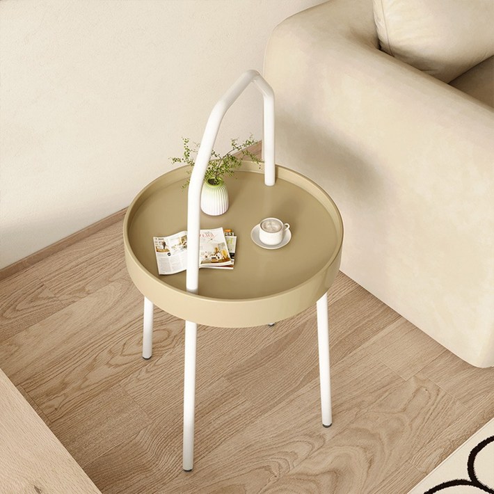 아우스 사이드테이블 쇼파테이블 거실테이블 침실사이드테이블 다용도철제협탁 파스텔테이블 베란다테이블 티테이블