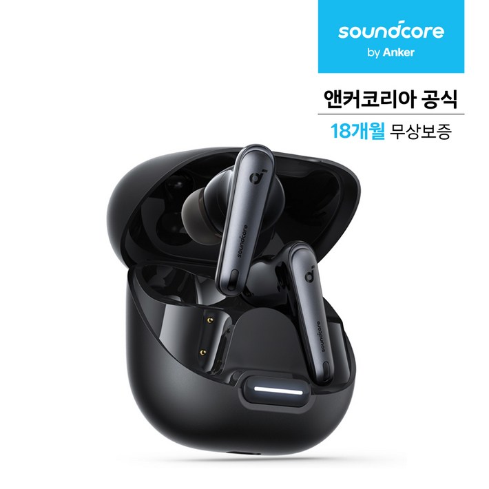 앤커 사운드코어 리버티4 NC 노이즈캔슬링 블루투스이어폰 미드나잇 블랙, A3947Z11, 미드나잇 블랙