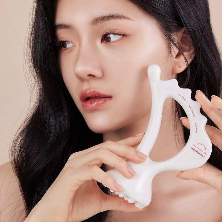 공식몰비바 하프 여신괄사 마사지기 승모근 어깨 가슴 세라믹괄사, 1개, 흰색