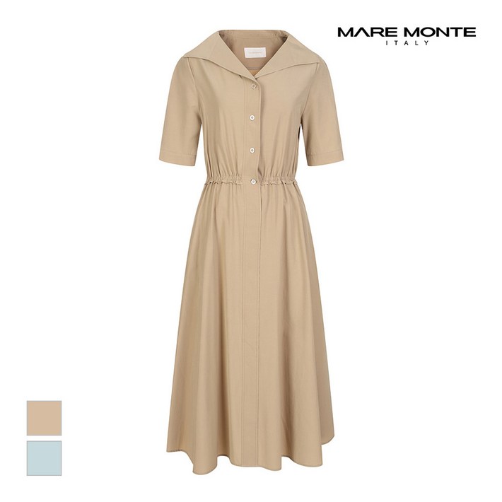 마레몬떼 와이드카라 반팔 원피스 M235MOP23M0