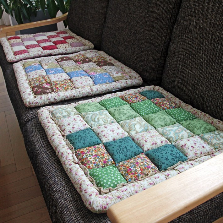 메르시데코 도톰한 패브릭 쿠션 방석 2개1세트 50X50cm