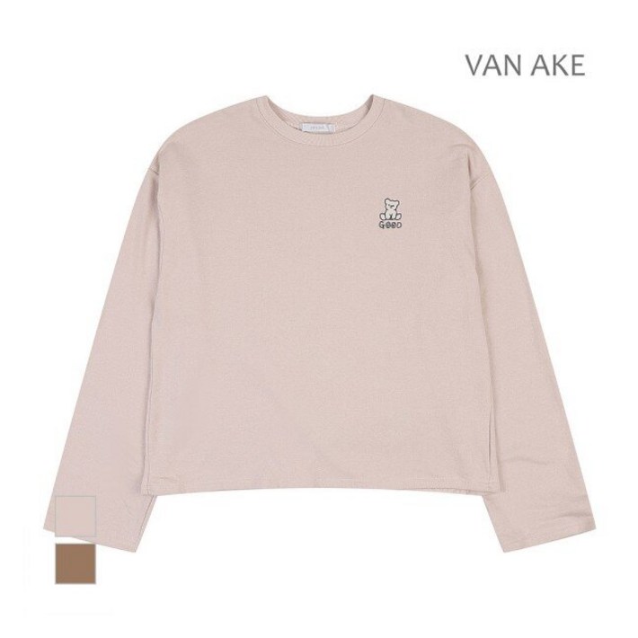 반에이크 라운드넥 곰자수 티셔츠 VB2ZTSQ301Z