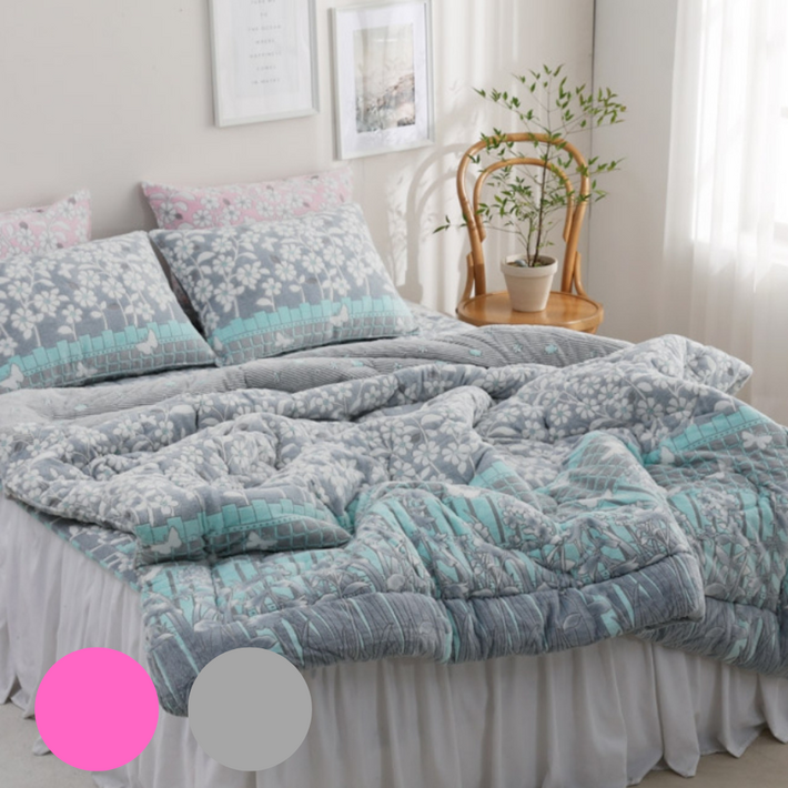 이부자리 극세사 차렵이불 겨울 침구 세트 슈퍼싱글 퀸