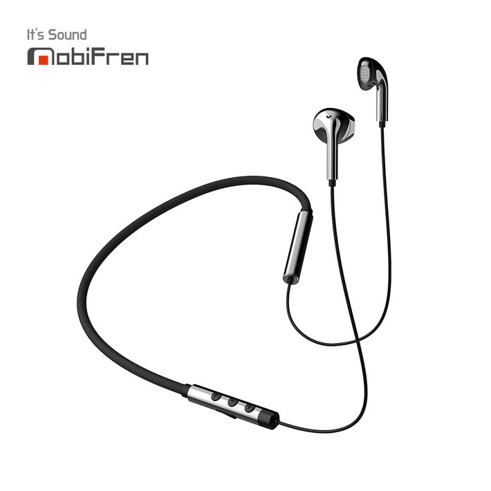 모비프렌 플렉스 L MFBNB7100 블루투스 넥밴드 이어폰, 플렉스L 에어, 블랙