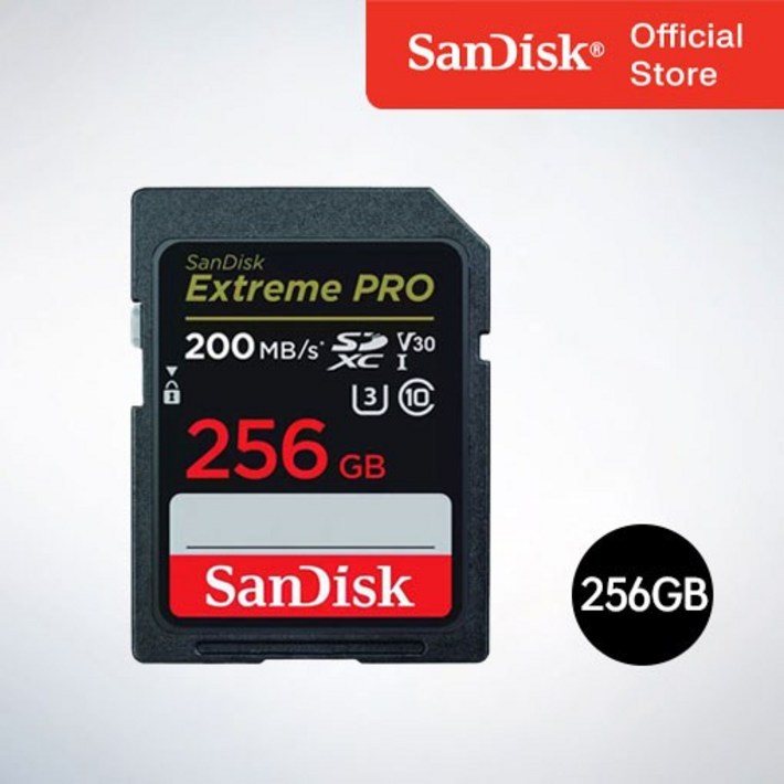 샌디스크코리아 공식인증정품   SD메모리카드 SDXC  Extreme Pro 익스트림 프로 UHSI SDXXD 256GB