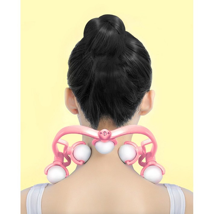 오구오구 듀얼 마사지기 목 어깨 승모근 종아리 다리 허리 지압기 안마기, 분홍, 1개 오구오구 듀얼 마사지기 목 어깨 승모근 종아리 다리 허리 지압기 안마기, 분홍, 1개
