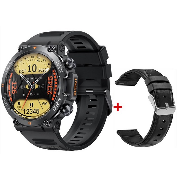 TRex 2 스마트워치 남성 야외 스포츠 블루투스 통화 스마트워치 여성 건강 모니터 손목 시계 피트니스 팔