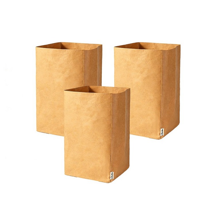 Allilio 워셔블 크라프트지 냉장고정리 방수 페이퍼백 다용도 수납 봉투 바구니