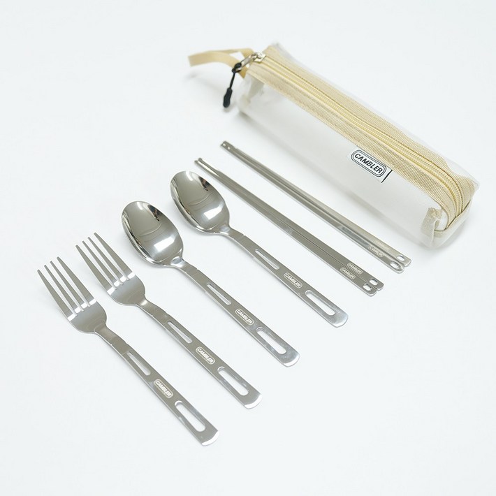 캠블러 올스텐 캠핑 수저 세트 커트러리, 1개, 2인용올스텐커트러리세트