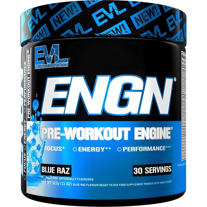 EVLUTIONNUTRITION ENGN 프리워크아웃 엔진 블루 라즈 맛 EVLUTIONNUTRITION ENGN 프리워크아웃 엔진 블루 라즈 맛
