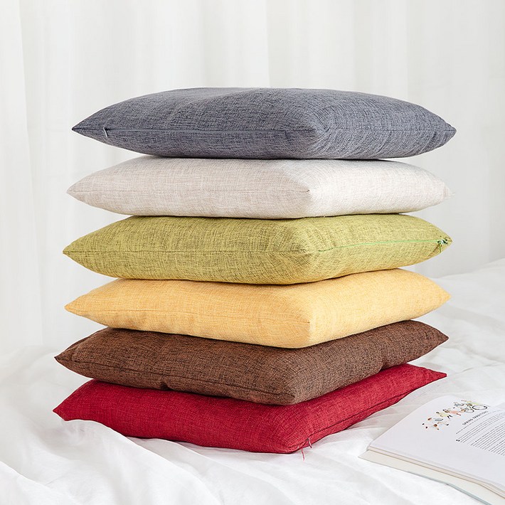 비스토어 모던 무지 식탁 의자 방석 6Color 솜포함