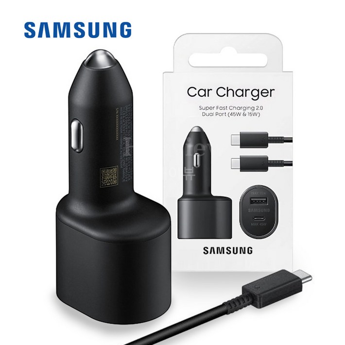 케이블 11 삼성 60W 듀얼 멀티 C타입 차량용 시거잭 고속 초고속 충전기 EPL5300, 블랙, 옵션1. EPL5300 기본케이블만