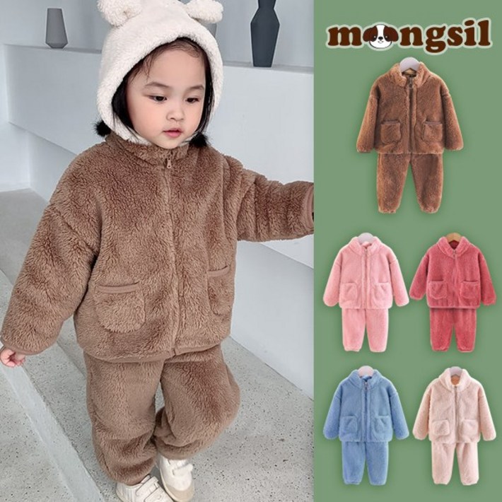 몽실이 파스텔 후리스 상하복 몽실이 파스텔 후리스 상하복