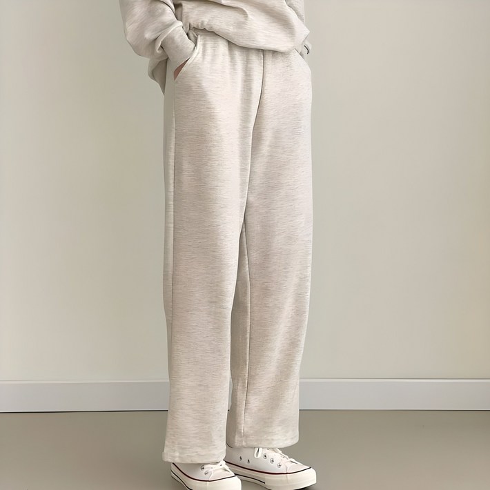 3단기장 수선이 필요없는 길이 숏 기본 롱 인생핏 와이드 일자 밴딩 팬츠 기모버전 추가 트레이닝 팬츠