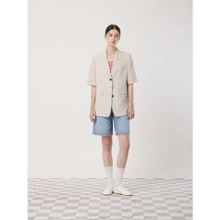 CC콜렉트 CExclusive 하프슬리브 테일러드 싱글 자켓 C252MSF134