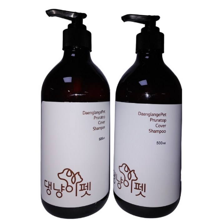 반려동물 약용샴푸  댕냥이펫 프루라톱커버샴푸 500ml 2개  세정기능부터 모발관리까지, 1개, 1000ml