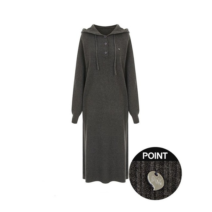 페이지플린 버튼후드골지 원피스 P5COP011M