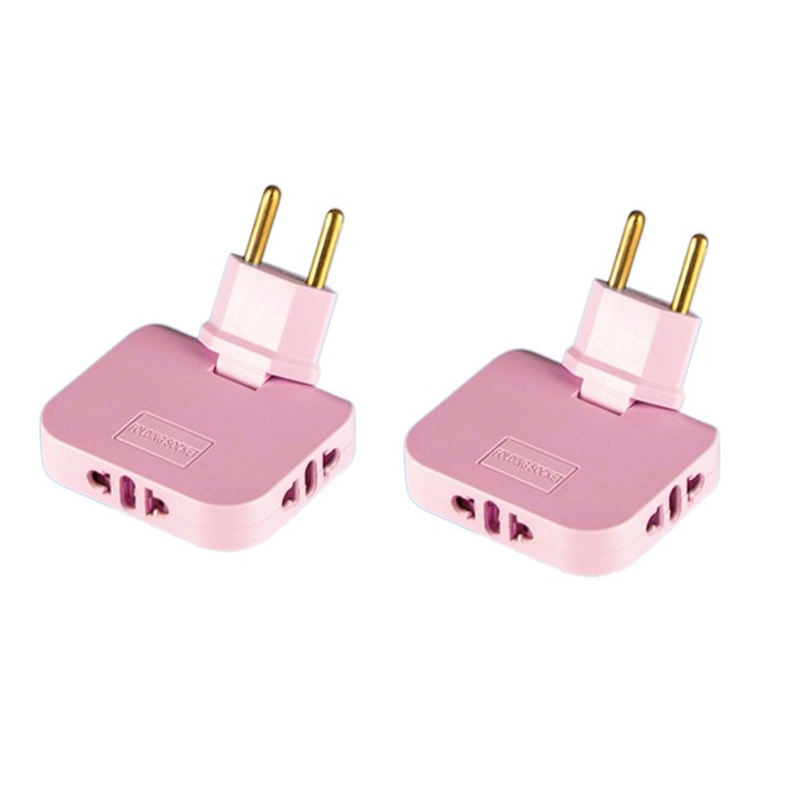 2개 3in1 eu 돼지코 플러그 한국 us 유럽형 유럽 변환 어댑터 110v 220V