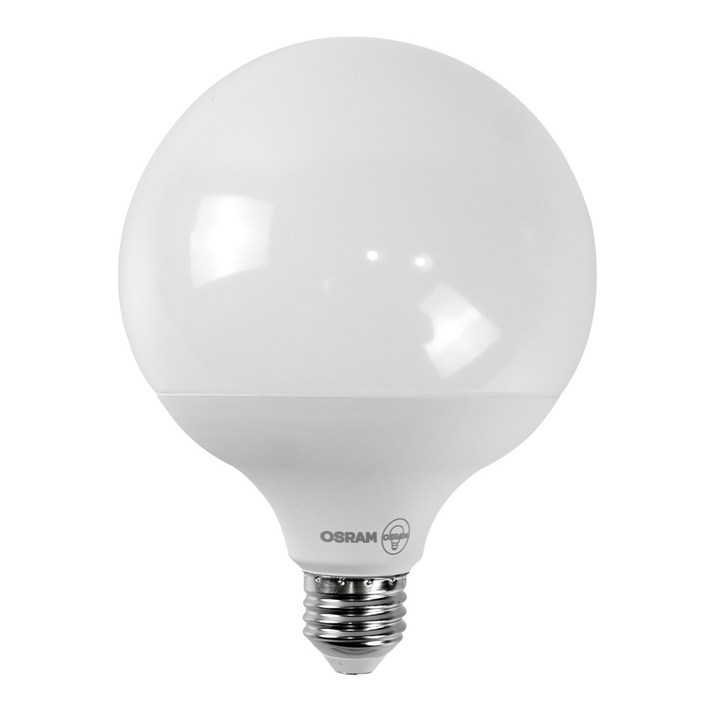 오스람 LED 볼전구 15W 6500K 숏넥 밝은 화이트빛, 20개, 주광색