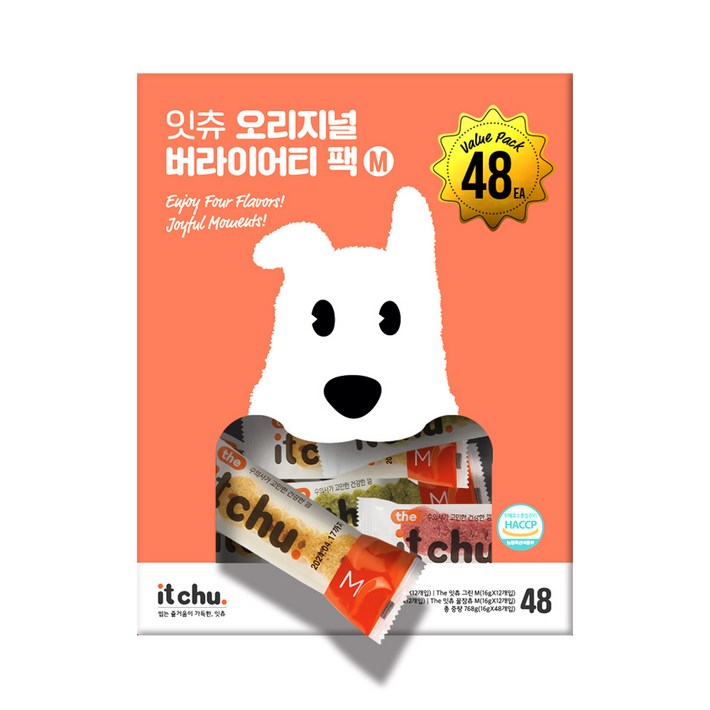 잇츄 오리지널 M 버라이어티팩 48개입 덴탈껌 4가지맛, 1개 잇츄 오리지널 M 버라이어티팩 48개입 덴탈껌 4가지맛, 1개