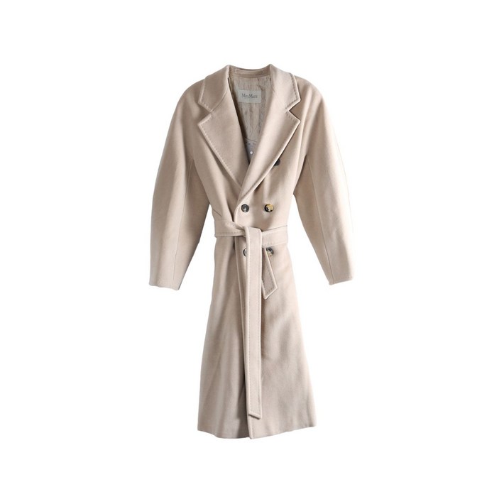 막스마라 마담 벨트 더블 브레스티드 코트