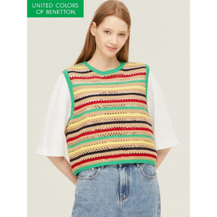 베네통 베네통 스카시 단가라 니트베스트 BAKVA2531