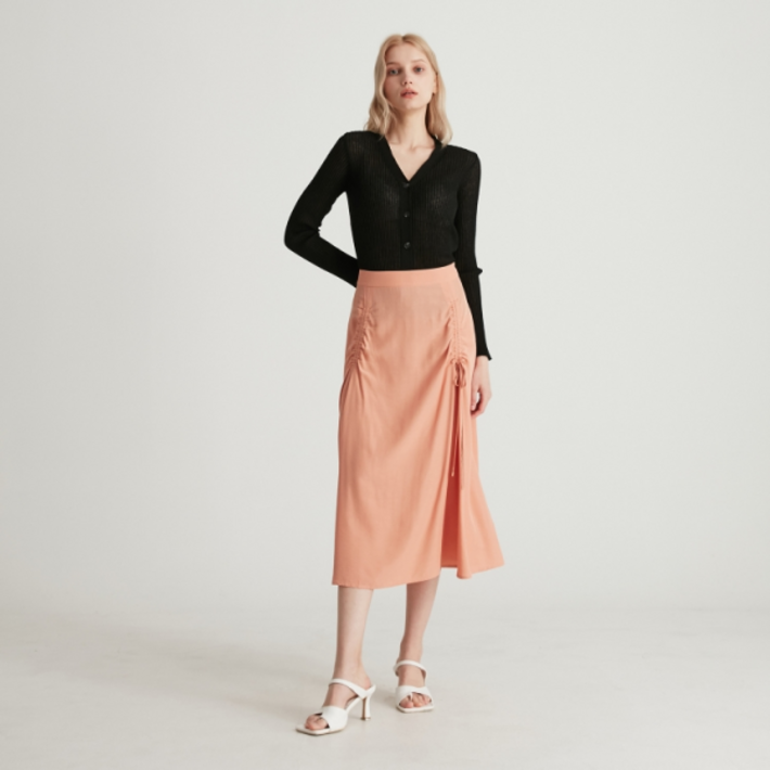 플라스틱아일랜드 셔링스트링 스커트 PM2WS502