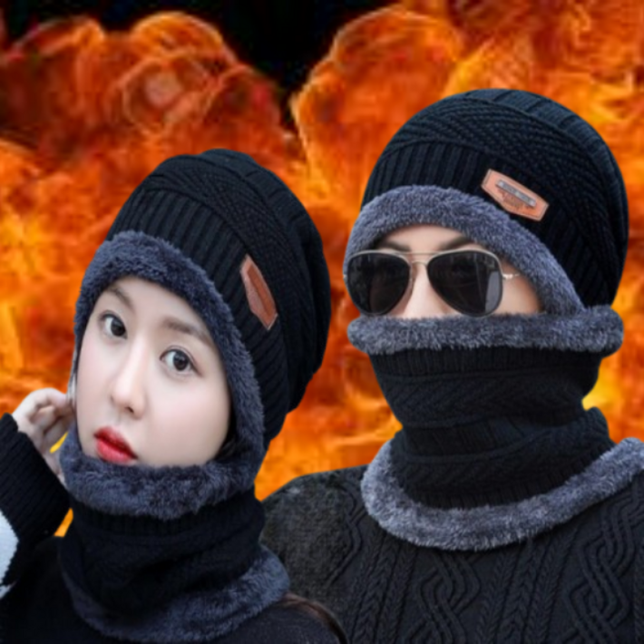 슈테안 방한 넥워머 남녀공용 니트 털모자