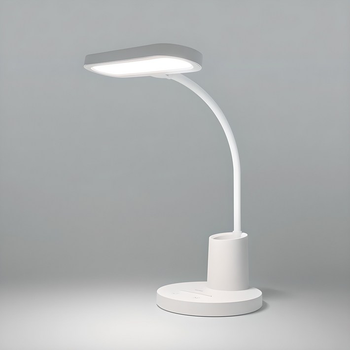 브로닉 펜홀더 LED 책상 무선 스탠드 핸드폰거치대 연필꽂이 조명