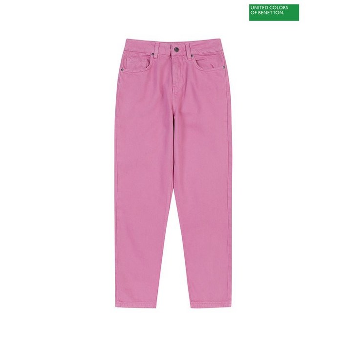 베네통  High-waist straight denim pants 3S 4LYX575C3