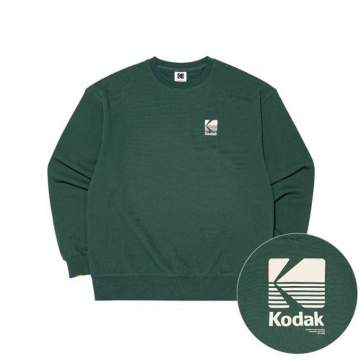 코닥 국내매장판 에센셜 시그니처 로고 맨투맨 KHAKI