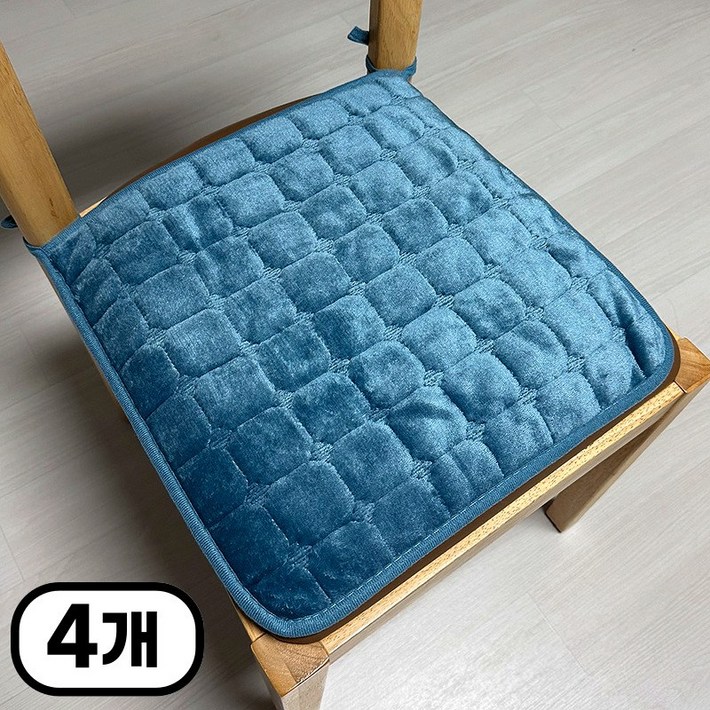 어노에즈 끈 달린 식탁 의자 방석 4P