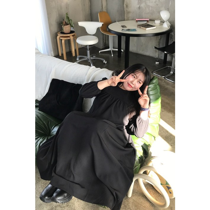 단색 캉캉 프릴 원피스