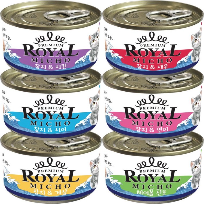 로얄 미쵸캔, 고양이 간식, 30개, 85g, 콤보