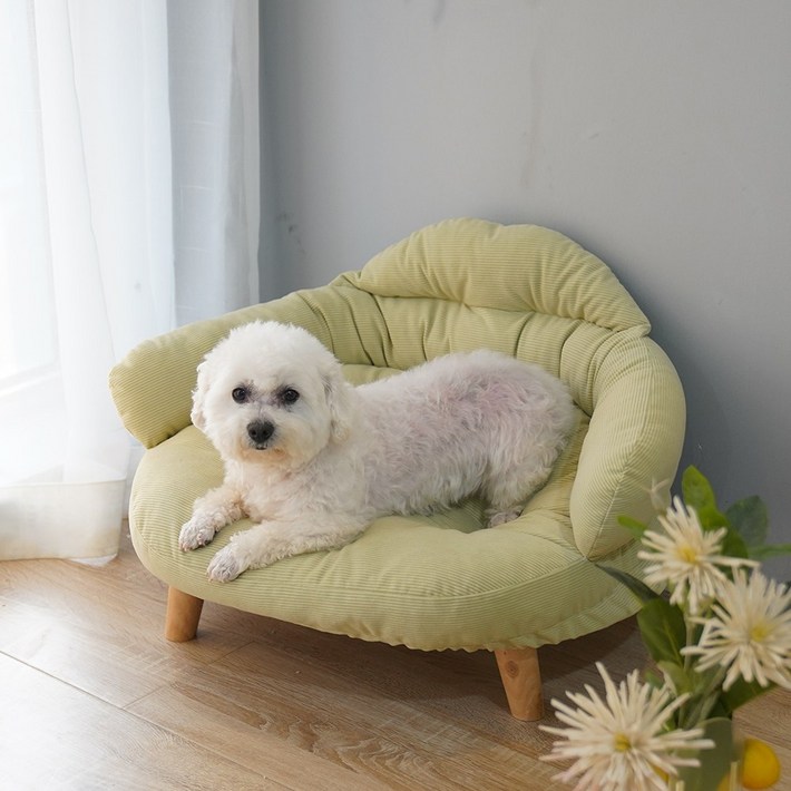 칠시 반려동물 소파 베드 쿠션 방석, 그린, 1개