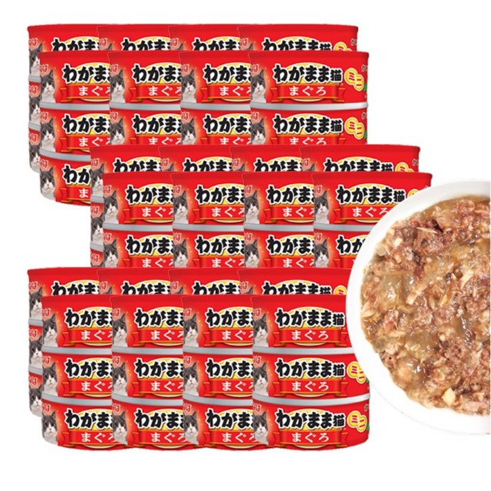 이나바 와가마마 네코 미니 고양이 참치캔, 72개, 60g, 참치