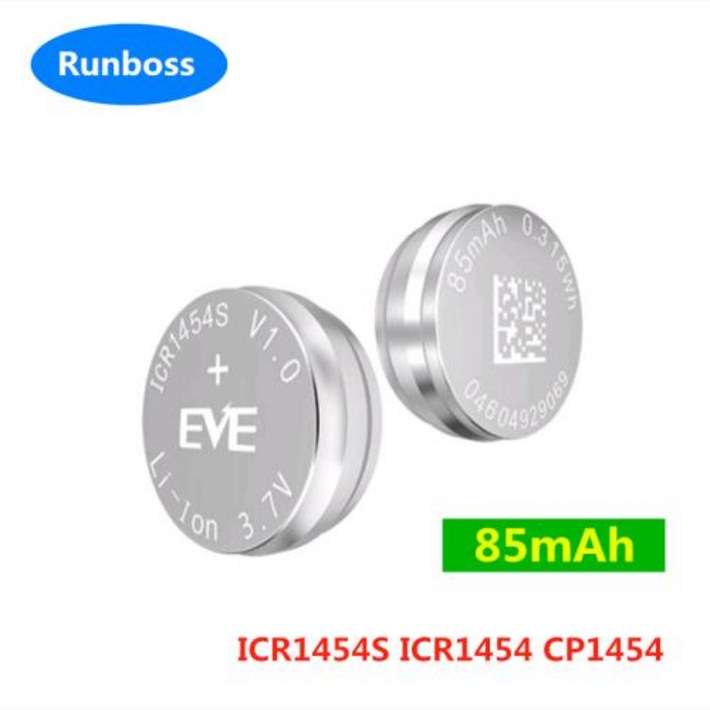 삼성 기어 IconX 및 2018 TWS 블루투스 헤드셋 이어폰용 배터리 ICR1454 ICR1454S LIR1454 1454 CP1454 85mAh 로트당 2 개