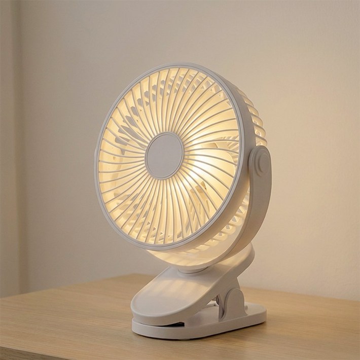 ROYAI ONE 무선 클립형 선풍기 휴대용 캠핑 가정용 LED 무드등 써큘레이터