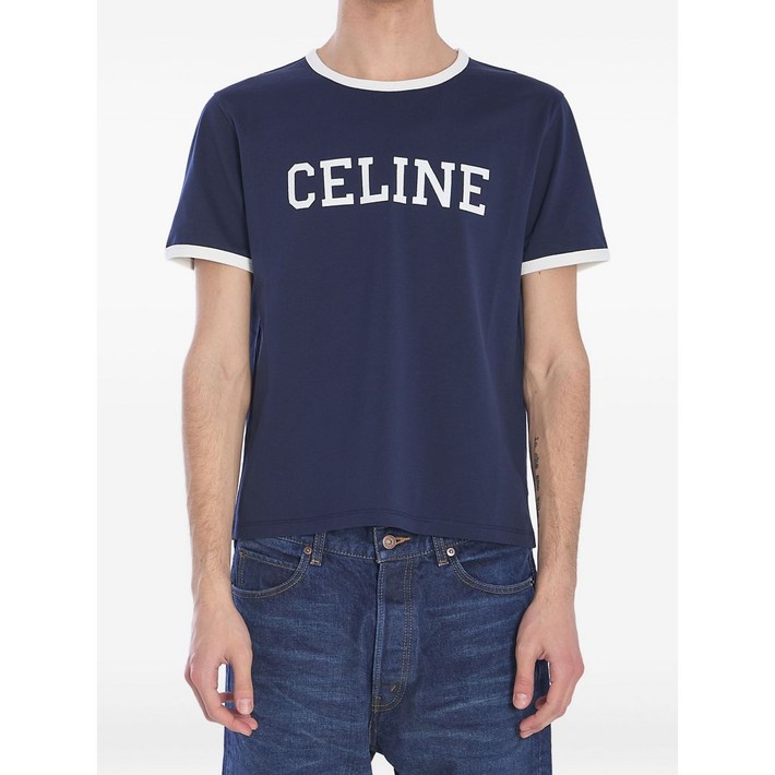 셀린느 로고 프린트 티셔츠