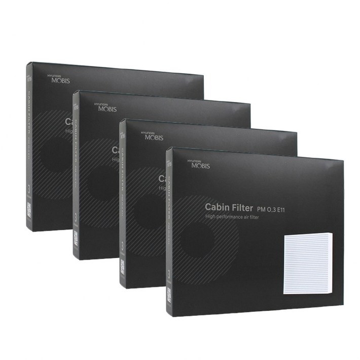 현대모비스 정품 프리미엄 에어컨필터 2년분 4개입 캐스퍼 전용 2022년현재까지적용 8번