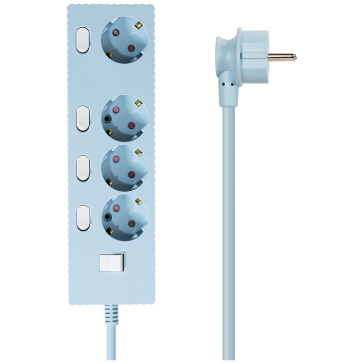 파워존 4000W 고용량 웨이브 개별스위치 과부하차단 4구 멀티탭 콘센트 50cm 1.5m 3m 5m 7m, 1개